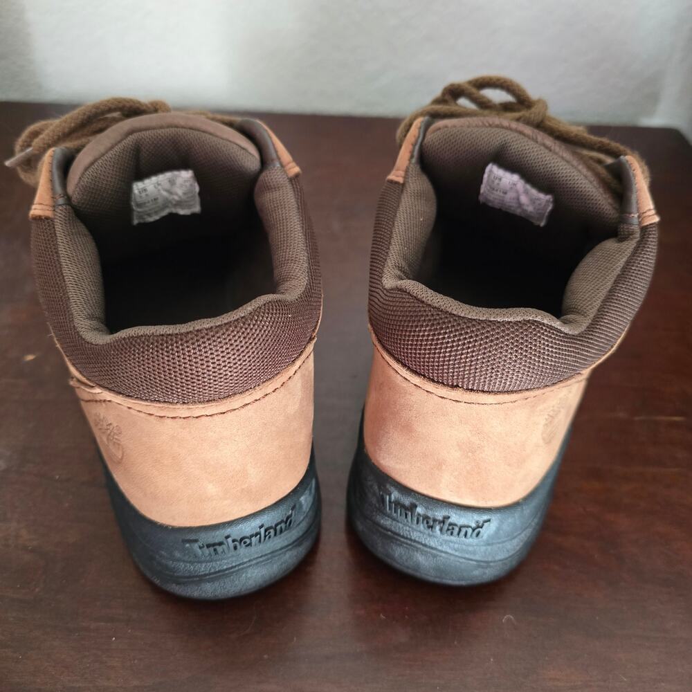 Timberland Big Boys Size 5.5 Earthkeepers Brown Leather Boots Hiking Outdoor - Picture 3 of 8